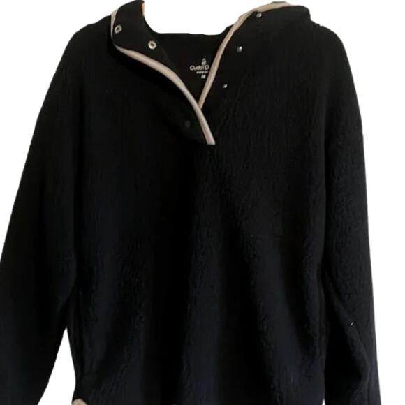 Cuddl Duds Cloud Fleece Hoodie Pullover in Black NEW Size Large - Picture 3 of 3